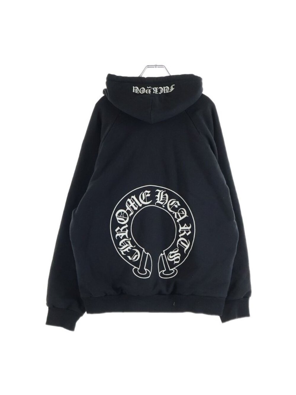 Chrome Hearts Vintage Sweatshirt HD Zip Lining Thermal Sleeves Logo Horseshoe